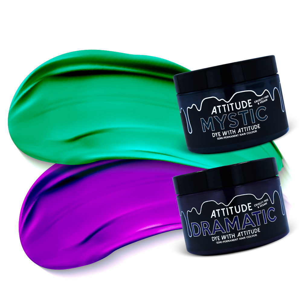 Attitude Hair Dye - Cosmic Goddess Duo Semipermanente Haarfärbekombination - Türkis/Violett